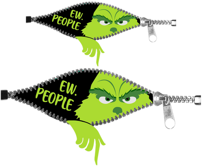 Grinch Zipper Ew People-Full Color Transfers-Direct to Film Transfers