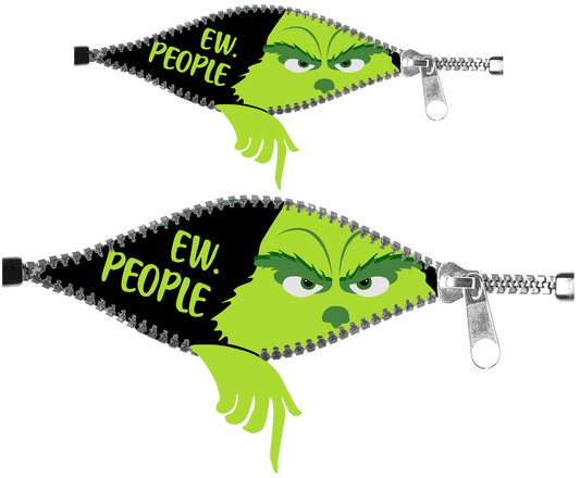 Grinch Zipper Ew People-Full Color Transfers-Direct to Film Transfers