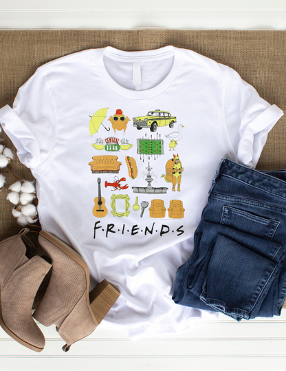 Friends Icons Graphic Tee